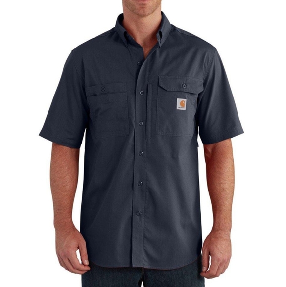Carhartt Other - NWT🔥Carhartt Rigby Relaxed Fit XXL Button-down SS Men's Shirt in NAVY